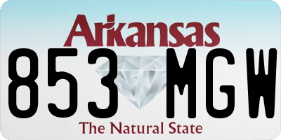 AR license plate 853MGW
