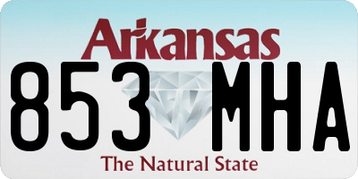 AR license plate 853MHA