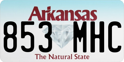 AR license plate 853MHC