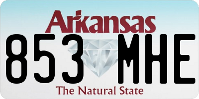 AR license plate 853MHE
