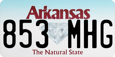 AR license plate 853MHG