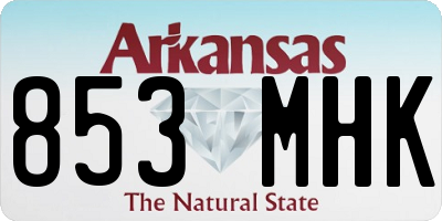 AR license plate 853MHK