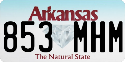 AR license plate 853MHM