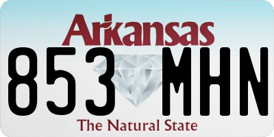 AR license plate 853MHN
