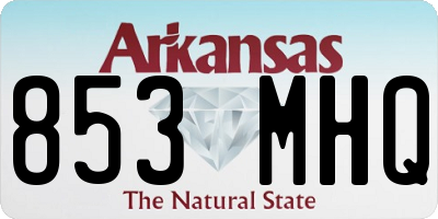 AR license plate 853MHQ