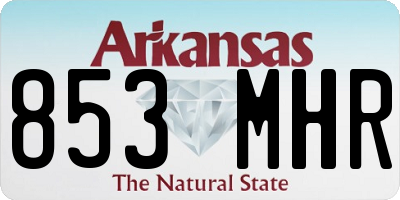 AR license plate 853MHR