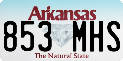 AR license plate 853MHS