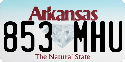 AR license plate 853MHU