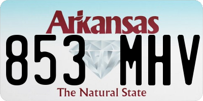 AR license plate 853MHV