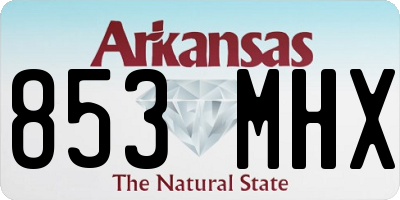 AR license plate 853MHX