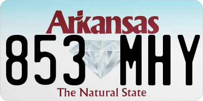 AR license plate 853MHY