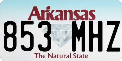 AR license plate 853MHZ