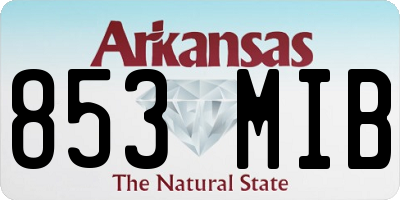 AR license plate 853MIB