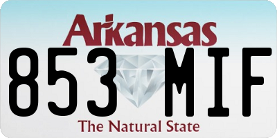 AR license plate 853MIF