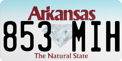 AR license plate 853MIH