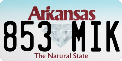 AR license plate 853MIK