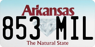 AR license plate 853MIL