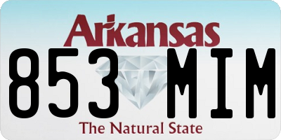 AR license plate 853MIM