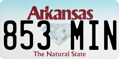 AR license plate 853MIN