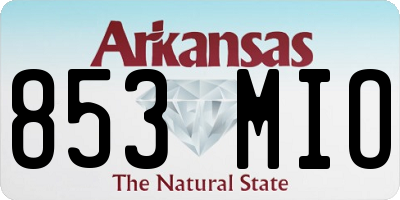 AR license plate 853MIO
