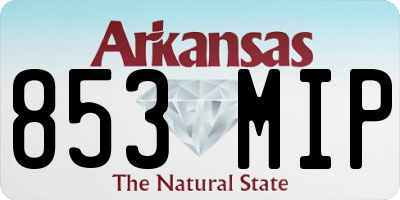 AR license plate 853MIP