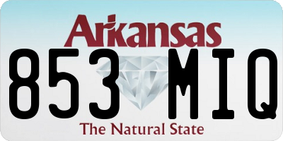 AR license plate 853MIQ