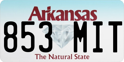 AR license plate 853MIT
