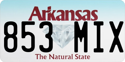 AR license plate 853MIX