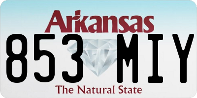 AR license plate 853MIY
