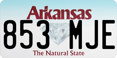 AR license plate 853MJE