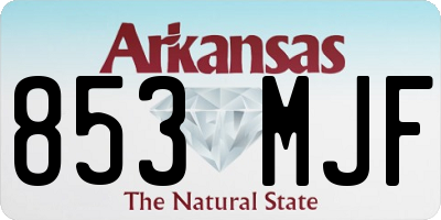 AR license plate 853MJF