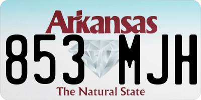 AR license plate 853MJH