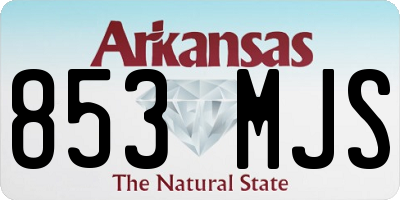AR license plate 853MJS
