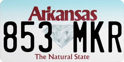 AR license plate 853MKR