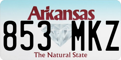 AR license plate 853MKZ