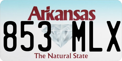 AR license plate 853MLX