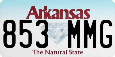 AR license plate 853MMG