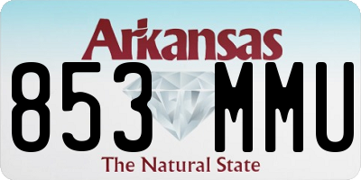 AR license plate 853MMU