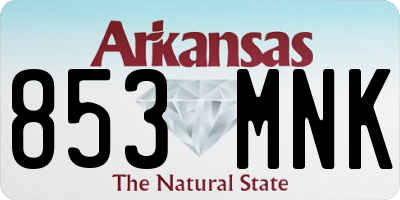 AR license plate 853MNK
