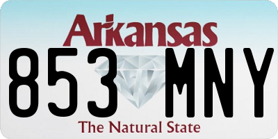 AR license plate 853MNY