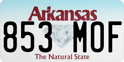 AR license plate 853MOF