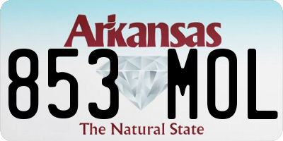 AR license plate 853MOL