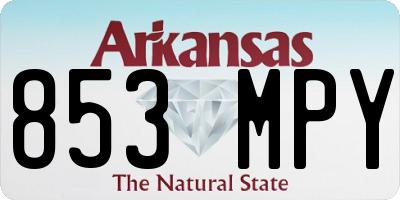 AR license plate 853MPY
