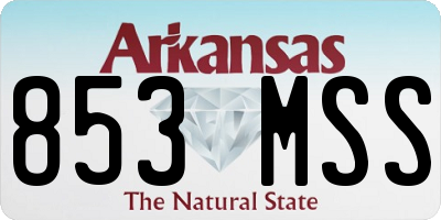 AR license plate 853MSS