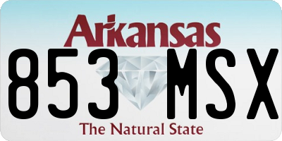 AR license plate 853MSX