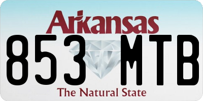 AR license plate 853MTB