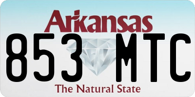 AR license plate 853MTC