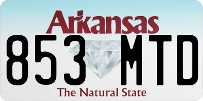 AR license plate 853MTD