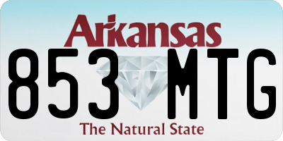 AR license plate 853MTG