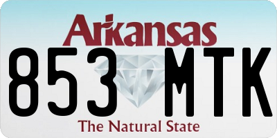AR license plate 853MTK